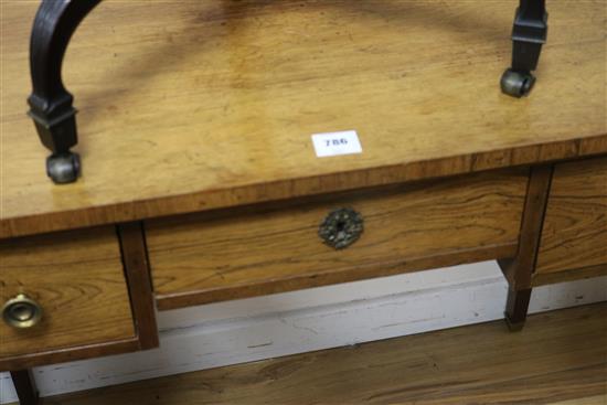A rosewood writing table W.92cm